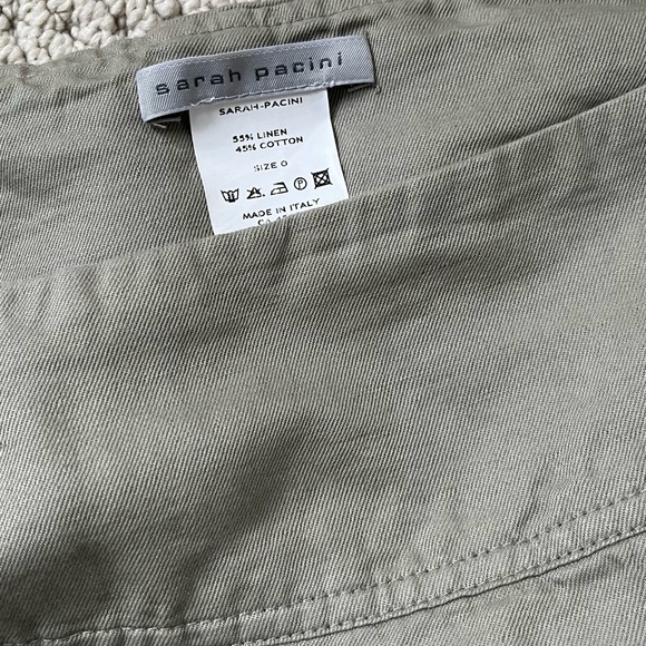 Khaki/Grey linen mix Sarah Pacini Skirt. Size 0. Tags removed. 10/10 condition. - Picture 6 of 7